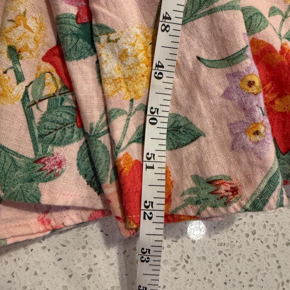 Old Navy Linen Blend Floral Pink Maxi Dress XL Cottage Coquette Resort Garden - Picture 9 of 9